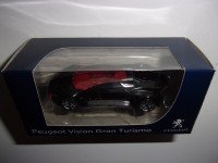 1/64 3-INCHES VOITURE MINIATURE DE COLLECTION PEUGEOT VISION GT 2015 NOIR NOREV312017