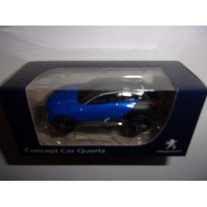 1/64 3-INCHES VOITURE MINIATURE PEUGEOT QUARTZ CONCEPT CAR BLEU ET NOIR NOREV312016