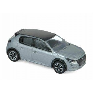 1/64 3-INCHES PEUGEOT 208 VOITURE MINIATURE DE COLLECTION Peugeot 208 2019 - Artense Grey-NOREV310918