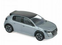 1/64 3-INCHES PEUGEOT 208 VOITURE MINIATURE DE COLLECTION Peugeot 208 2019 - Artense Grey-NOREV310918