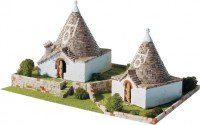 KITS A MONTER Trulli (Alberobello - Italie) - Ech 1/80 - 2800 pcs - 41 x 29 x 20 cm - Dif 7,5/10-AEDES1257