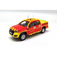 1/43 FORD RANGER DOUBLE CABINE VTT SDIS "83 - VAR" PLATEAU JAUNE SUR LE PICK UP AVEC MARQUAGE-ALARME0067