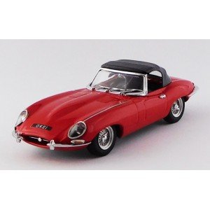 1/43 VOITURE MINIATURE DE COLLECTION Jaguar Type E cabriolet rouge - véhicule d'Elton John-BESTBES9696 