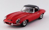 1/43 VOITURE MINIATURE DE COLLECTION Jaguar Type E cabriolet rouge - véhicule d'Elton John-BESTBES9696 