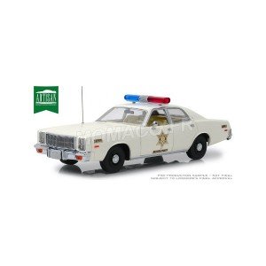 1/18 PLYMOUTH VOITURE DE CINEMA FORCES DE L'ORDRE POLICE PLYMOUTH FURY 1977 HAZARD COUNTY SHERIFF-GREENLIGHTGREEN19055