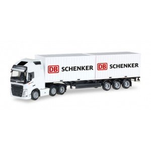 1/87 HO CAMION MINIATURE Volvo FH GI XL 6x2 container semi DB Schenker-HERPA