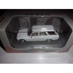 1/43 PEUGEOT 504 VOITURE MINIATURE DE COLLECTION PEUGEOT 504 BREAK BLANC-ODEON025                           