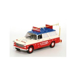 1/43 VOITURE MINIATURE DE COLLECTION PEUGEOT 404 COMMERCIALE "CIRQUE SABINE RANCY"ODEON016