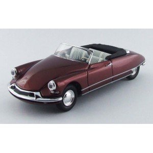 1/43 VOITURE MINIATURE DE COLLECTION Citroen DS 19 cabriolet rouge foncé-1961-1962-RIO4428