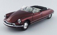 1/43 VOITURE MINIATURE DE COLLECTION Citroen DS 19 cabriolet rouge foncé-1961-1962-RIO4428