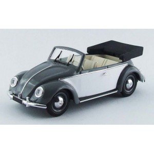 1/43 VW CABRIOLETS MINIATURE DE COLLECTION Volkswagen Coccinelle cabriolet gris-1949-RIO4435