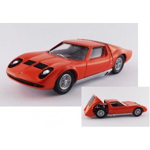 1/43 VOITURE DE SPORT MINIATURE DE COLLECTION Lamborghini Miura P400 Bertone orange Miura-1966-RIO4583             