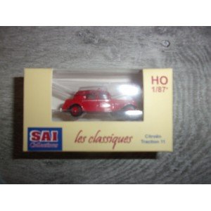 1/87 HO CITROEN TRACTION 11B 1952 POMPIERS DES ARDENNES SAICOLLECTION CLASSIQES 6126