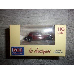 1/87 HO CITROËN TRACTION 11A 1935 ROUGE EXCELSIOR ET NOIRE SAICOLLECT5IONS LES CLASSIQUES 6164