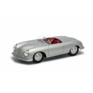 1/24 PORSCHE VOITURE MINIATURE DE COLLECTION  Porsche 356 NR.1 ROADSTER argent-WELLYWEL24090SIL 